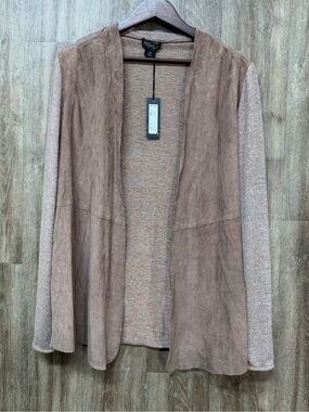 NEW AS by DF Windy Coy Suede Cardigan